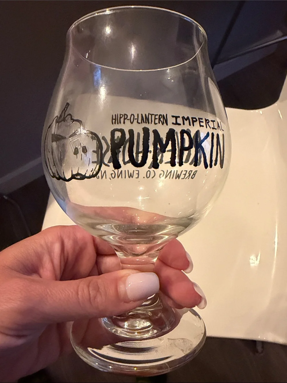River horse Brewing Co. Beer Glass